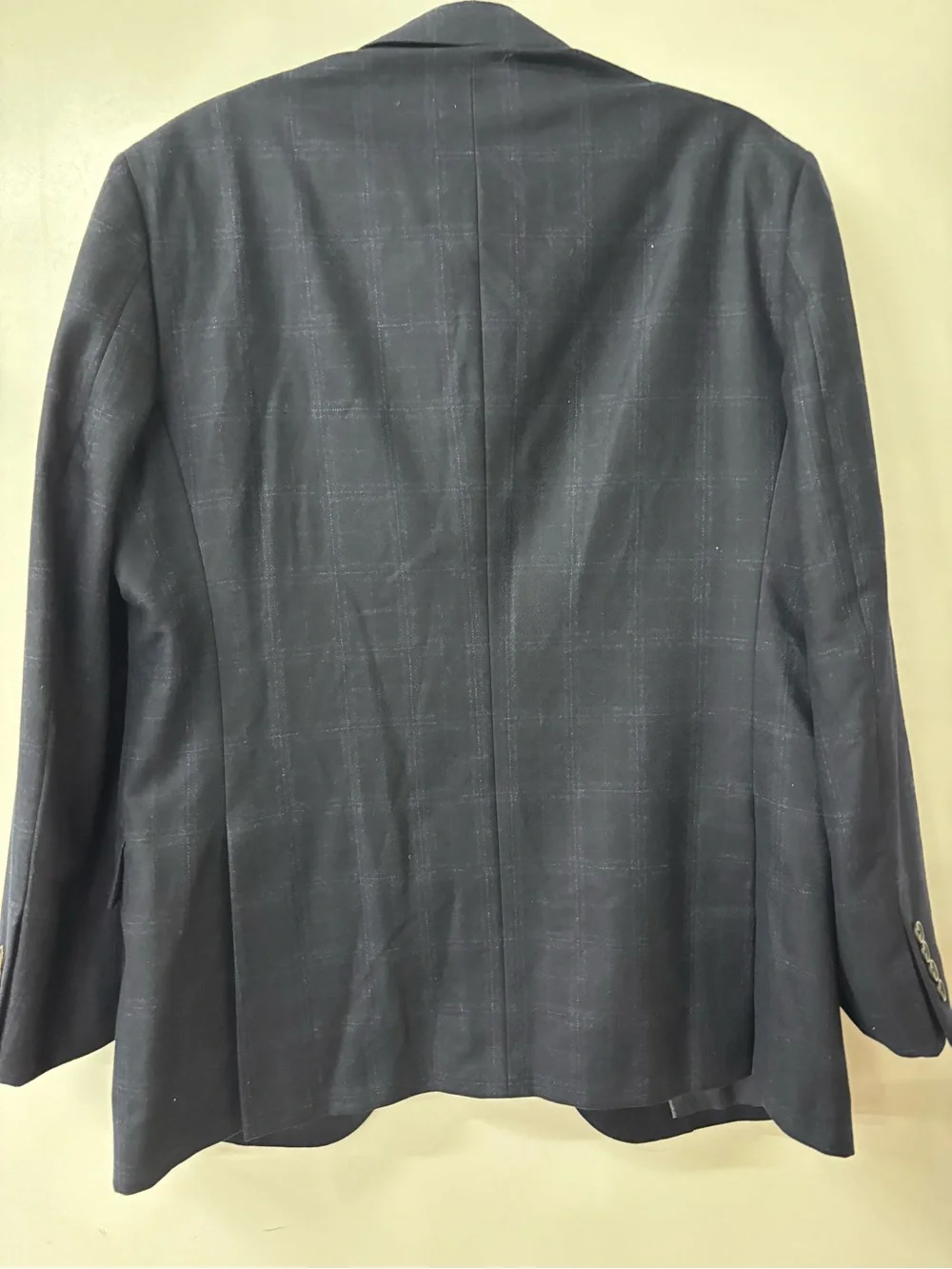 Brooks Brothers Navy Windowpane Two-Button Sport Coat